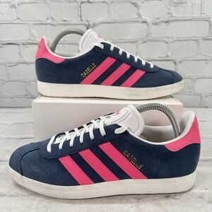 Adidas Gazelle Women's Size 8 Preloved Ink /Lucid Pink‎ Sneakers ID3189 Suede